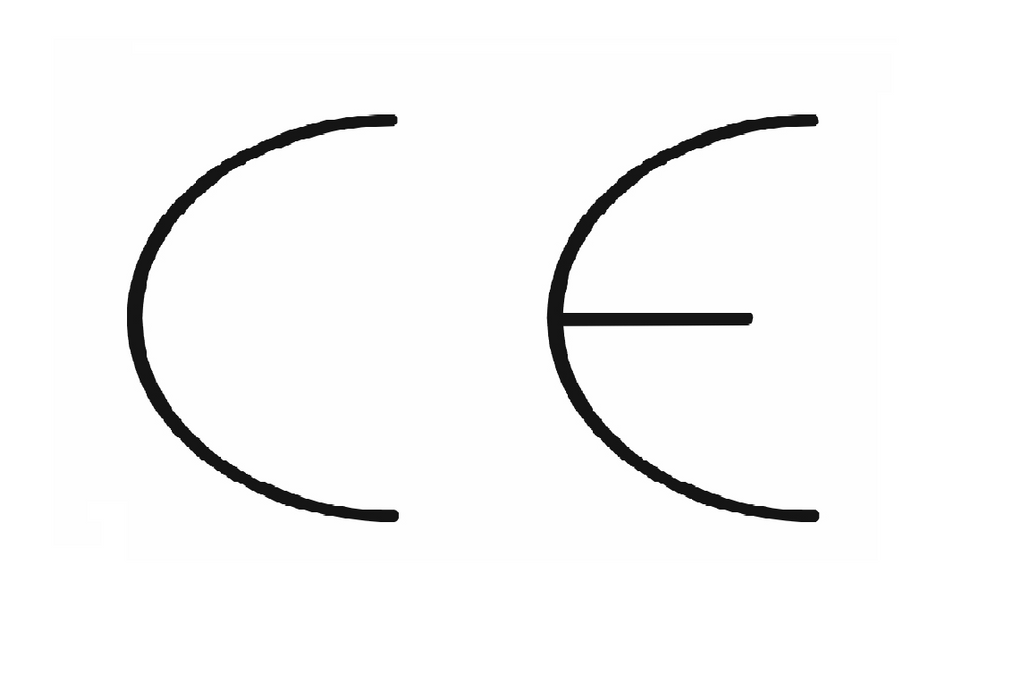 Stahltypen CE-Zeichen Logo Schwarz Weiß