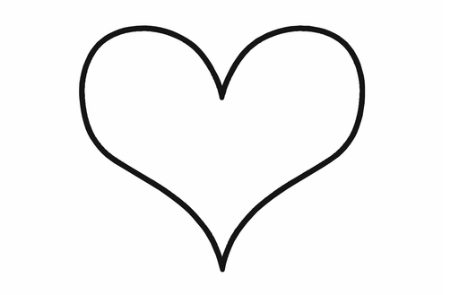 Stahltypen Herzzeichen Schwarz Weiß Zeichnung 