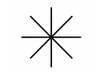 Stahltypen Sternzeichen achtstrahlig Logoin Schwarz Weiß