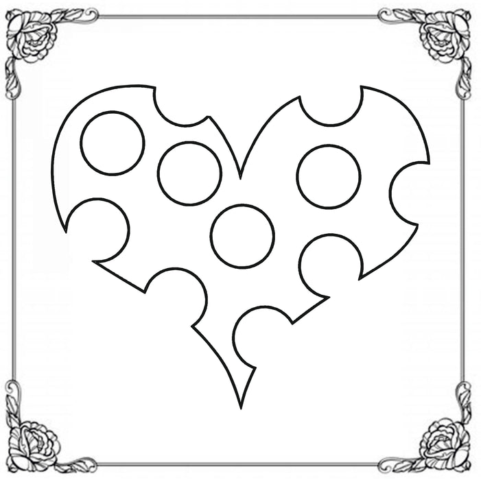 Pickardt - Schlagstempel Herzsymbol 5 - Herz mit viele Löcher Pickardt